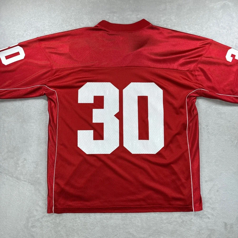 Vintage Nebraska Huskers Jersey Mens Large Red #30 NCAA Football Adidas 00s Y2K
